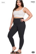 Load image into Gallery viewer, Zenana Black Fleece Leggings
