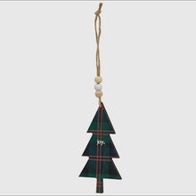 Load image into Gallery viewer, Hope, Love, Joy Plaid Christmas Tree Ornament
