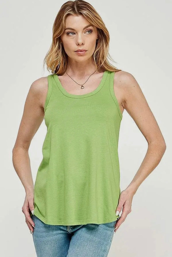 Culture Code Green Scoop Neck Tank Top