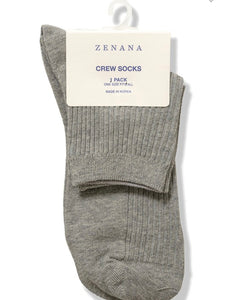 Zenana Cotton Crew Socks