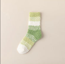Load image into Gallery viewer, Soft Plush Knit Stripe Socks
