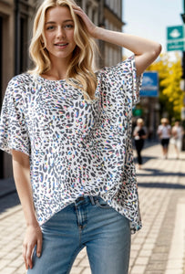 Heimish Rainbow Animal Print Top