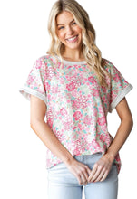 Load image into Gallery viewer, Heimish Pink Floral Short Sleeve Top
