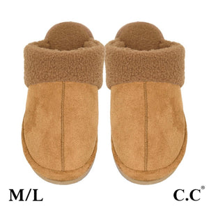 C.C. Faux Suede Sherpa Slippers