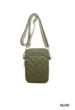 Load image into Gallery viewer, Zenana Tori Quilted Crossbody Sling Bag with Guitar Strap
