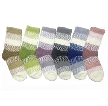 Load image into Gallery viewer, Soft Plush Knit Stripe Socks
