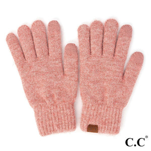 C.C. Heather Knit Plain Smart Touch Gloves