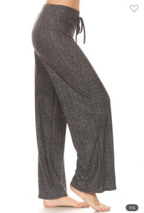 Charcoal Pattern Wide Leg Lounge Pants