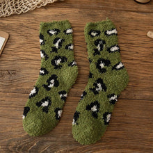 Load image into Gallery viewer, Soft Plush Knit Leopard Print Sock
