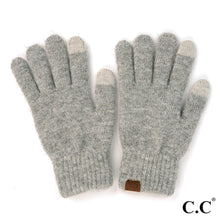 Load image into Gallery viewer, C.C. Heather Knit Plain Smart Touch Gloves
