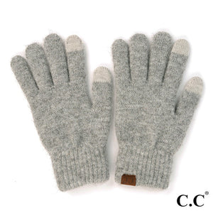 C.C. Heather Knit Plain Smart Touch Gloves