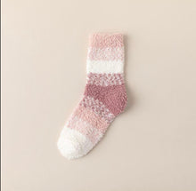 Load image into Gallery viewer, Soft Plush Knit Stripe Socks
