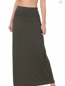 Ash Grey Zenana Maxi Skirt