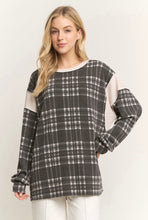 Load image into Gallery viewer, Heimish Black Plaid Urban Rib Top
