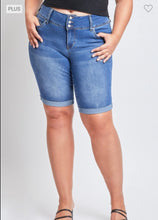 Load image into Gallery viewer, YMI WBB 3 Button Cuff Bermuda Shorts
