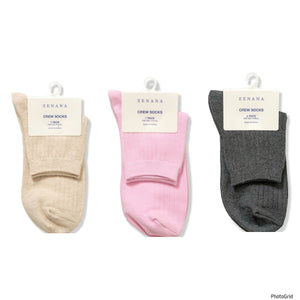 Zenana Cotton Crew Socks