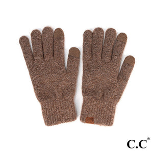 C.C. Heather Knit Plain Smart Touch Gloves