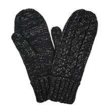 Load image into Gallery viewer, Cable Knit Sherpa Lined Mittens
