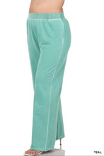 Load image into Gallery viewer, Zenana Teal Pigment Dye Lounge Pants with Pockets
