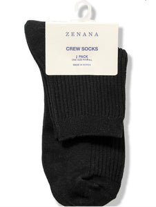 Zenana Cotton Crew Socks