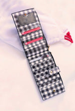 Load image into Gallery viewer, Checkered Slim Credit Card Zipper Wallet
