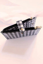 Load image into Gallery viewer, Checkered Slim Credit Card Zipper Wallet
