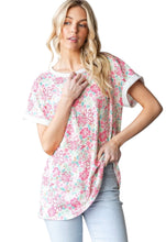 Load image into Gallery viewer, Heimish Pink Floral Short Sleeve Top
