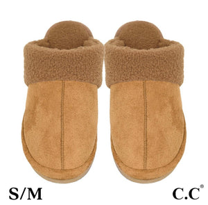 C.C. Faux Suede Sherpa Slippers