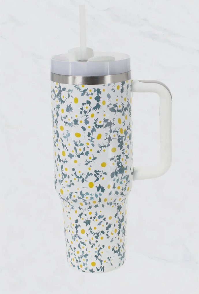 Daisy 40 oz. Stainless Steel and Silicon Tumbler