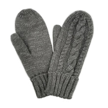 Load image into Gallery viewer, Cable Knit Sherpa Lined Mittens
