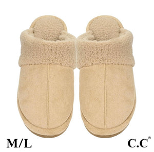 C.C. Faux Suede Sherpa Slippers