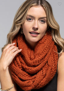 Cable Knit Infinity Scarf