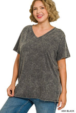 Load image into Gallery viewer, Zenana Washed Short Sleeve V-neck Top
