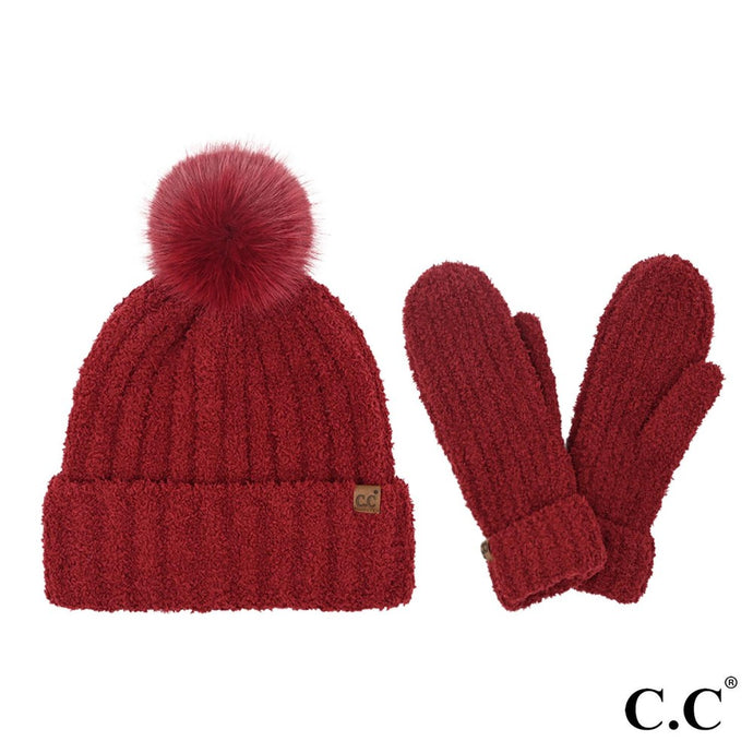 C.C. Cozy Yarn Hat & Mitten Set