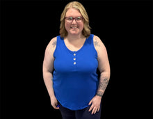 Load image into Gallery viewer, Andree by Unit Royal Blue Front Button Detail Tank Top
