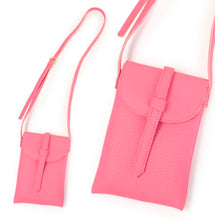 Load image into Gallery viewer, Pink Vegan Leather Mini Flap Crossbody Bag
