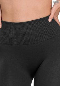 Zenana Black Fleece Leggings