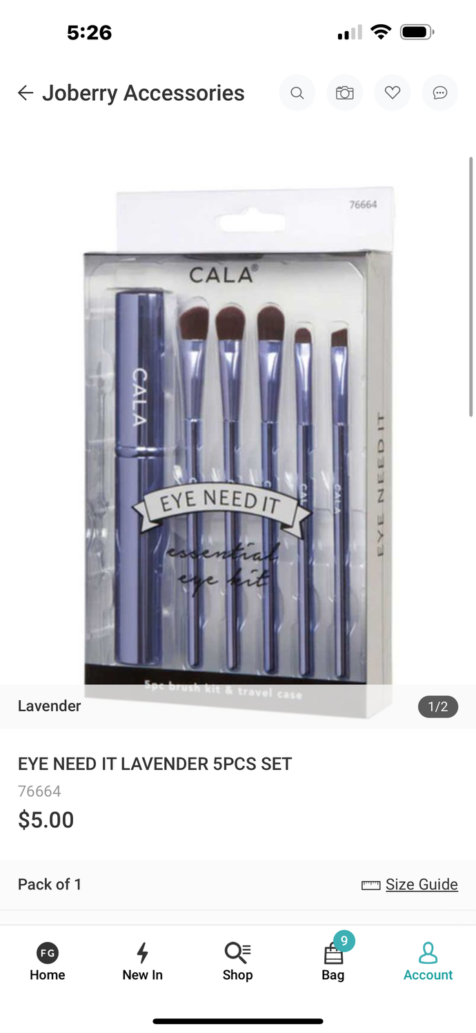 Eye Need It Lavender 5PCS Makeup Brush Set