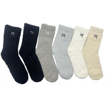 Load image into Gallery viewer, Solmere Soft Plush Knit Socks with Embroidered Bow

