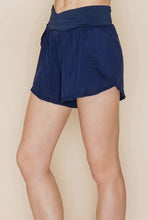 Load image into Gallery viewer, White Birch Navy Flowy Shorts with Bike Shorts

