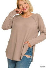 Load image into Gallery viewer, Zenana Cocoa Baby Waffle Long Sleeve Top
