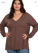 Load image into Gallery viewer, Mahogany Zenana Front Seam Viscose Sweater
