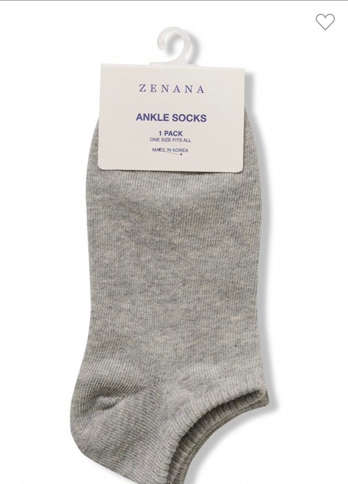 Zenana Casual Plain Low-Cut Socks