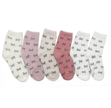 Load image into Gallery viewer, Solmere Soft Plush Knit Socks with Bow Details

