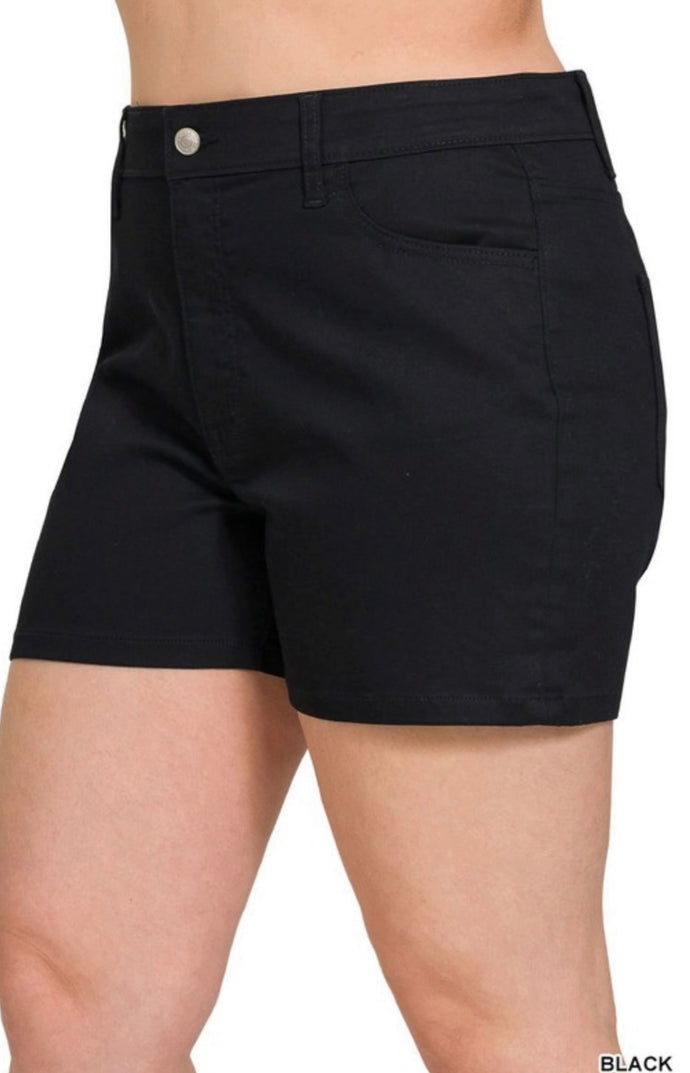 Zenana Black Jean Shorts