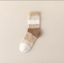 Load image into Gallery viewer, Soft Plush Knit Stripe Socks
