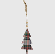 Load image into Gallery viewer, Hope, Love, Joy Plaid Christmas Tree Ornament
