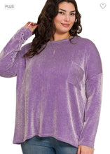 Load image into Gallery viewer, Zenana Violet Ribbed Striped Long Sleeve Top
