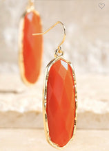 Load image into Gallery viewer, Faceted Acrylic Oval Earrings
