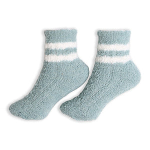 Comfy Luxe Stripe Crew Knit Socks